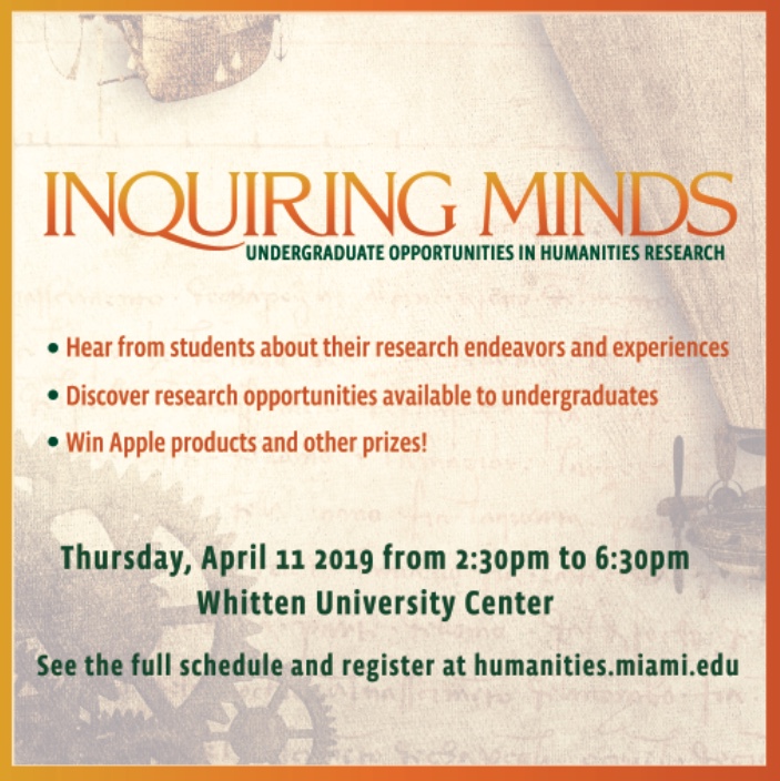Inquiring Minds, Undergraduate Opportunities in Humanities Research