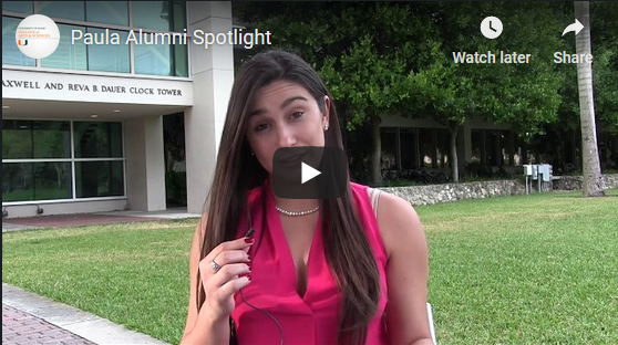 Alumni spotlight video screen shot
